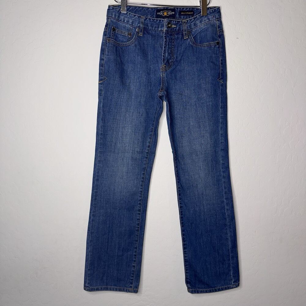 Lucky Brand Boys Size 14 Billy Straight Medium Wash Jeans Cotton (26x27)